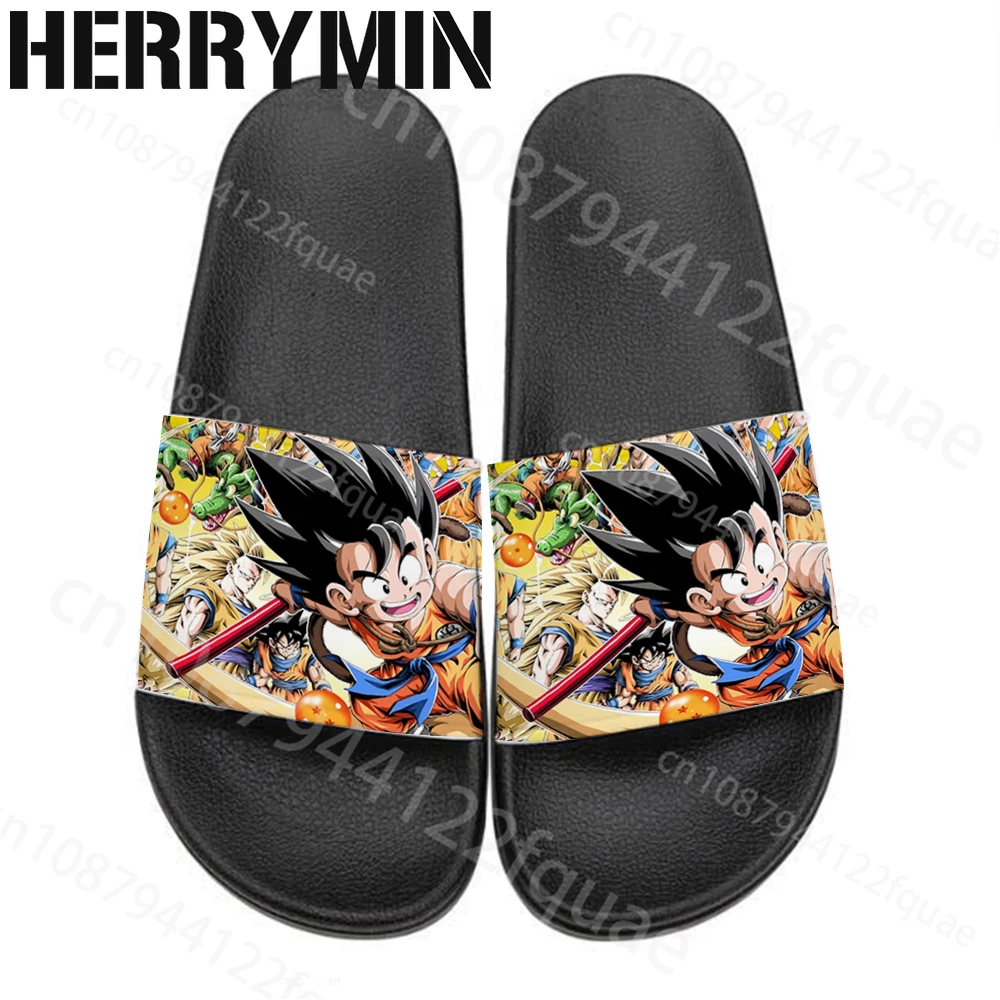 

Креативные кавайные тапочки Dragon Ball, противоскользящие сандалии для ванной комнаты, летние уличные пляжные сандалии, домашние милые студенческие тапочки