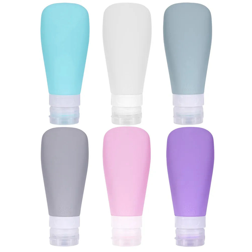 

6Pcs 90Ml Separated Empty Bottle Set High Quality Silicone Travel Containers for Cosmetics Lotions Lightweight and Compact