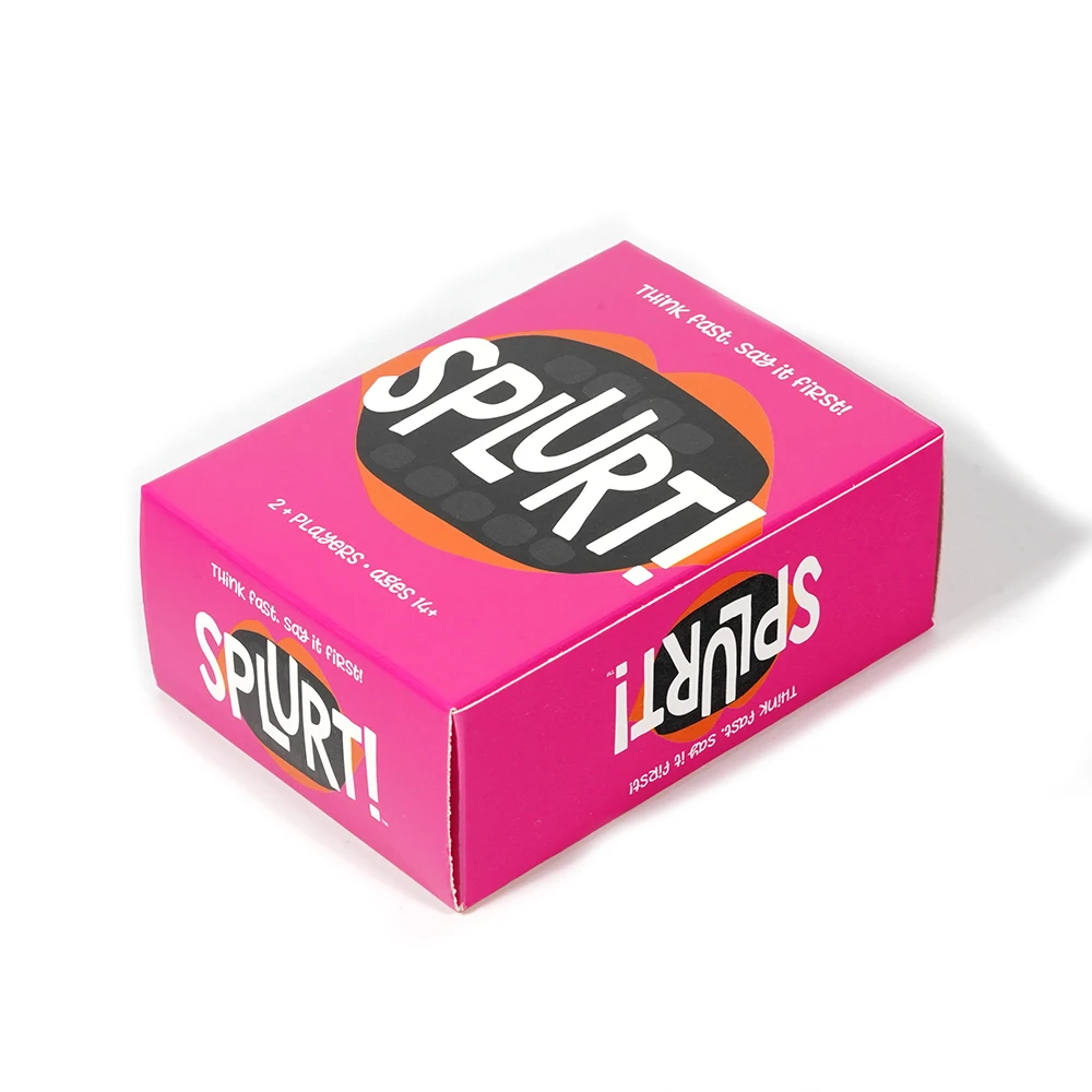 Newest Splurt Portable Party Card Game Think Fast. Say it First Board Games Family Party Leisure Cards Gift