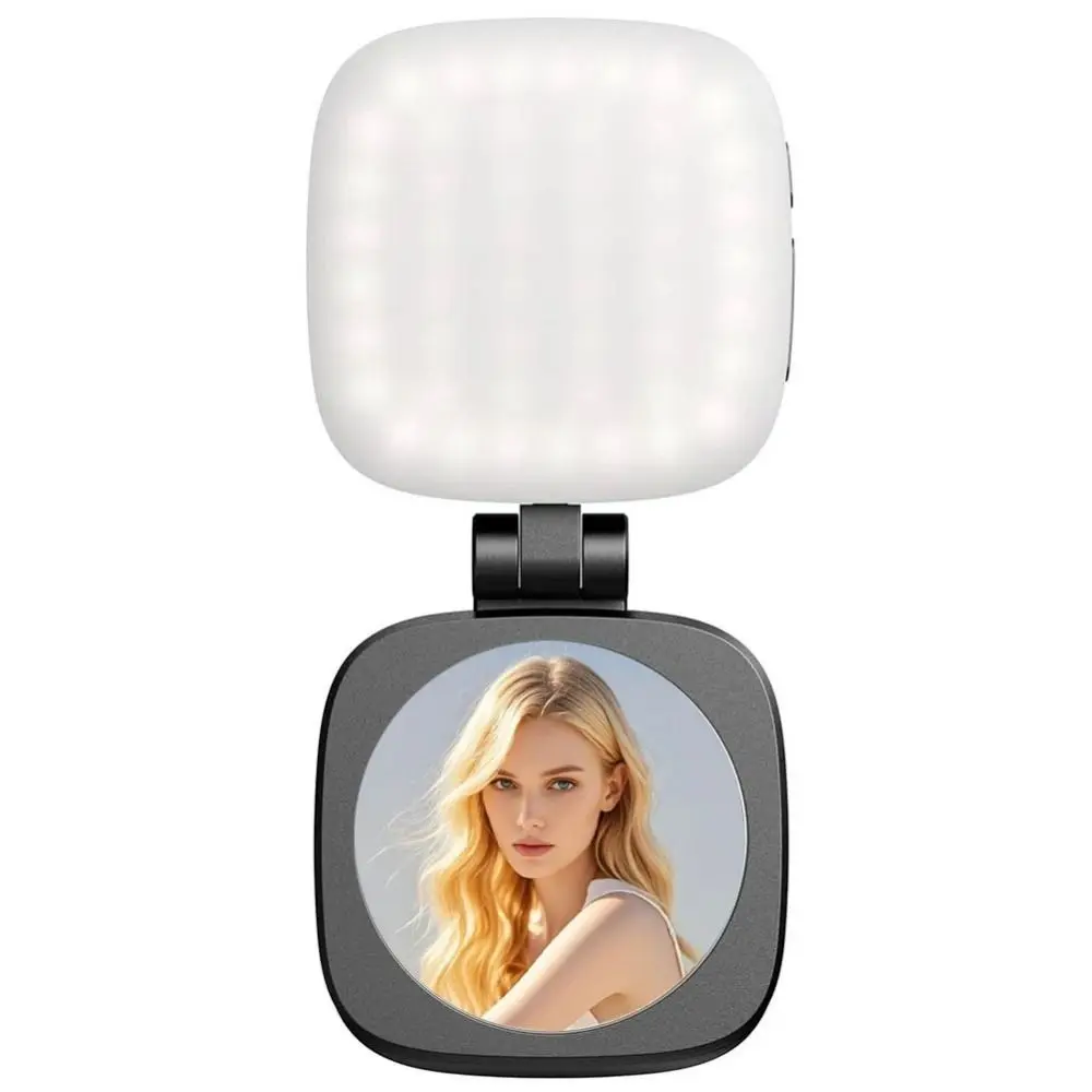 360 °   Rotatie Magnetisch Telefoon Selfie Licht met Make-upspiegel Intrekbare aanpassing Mobiele telefoon Invullicht Oplaadbaar