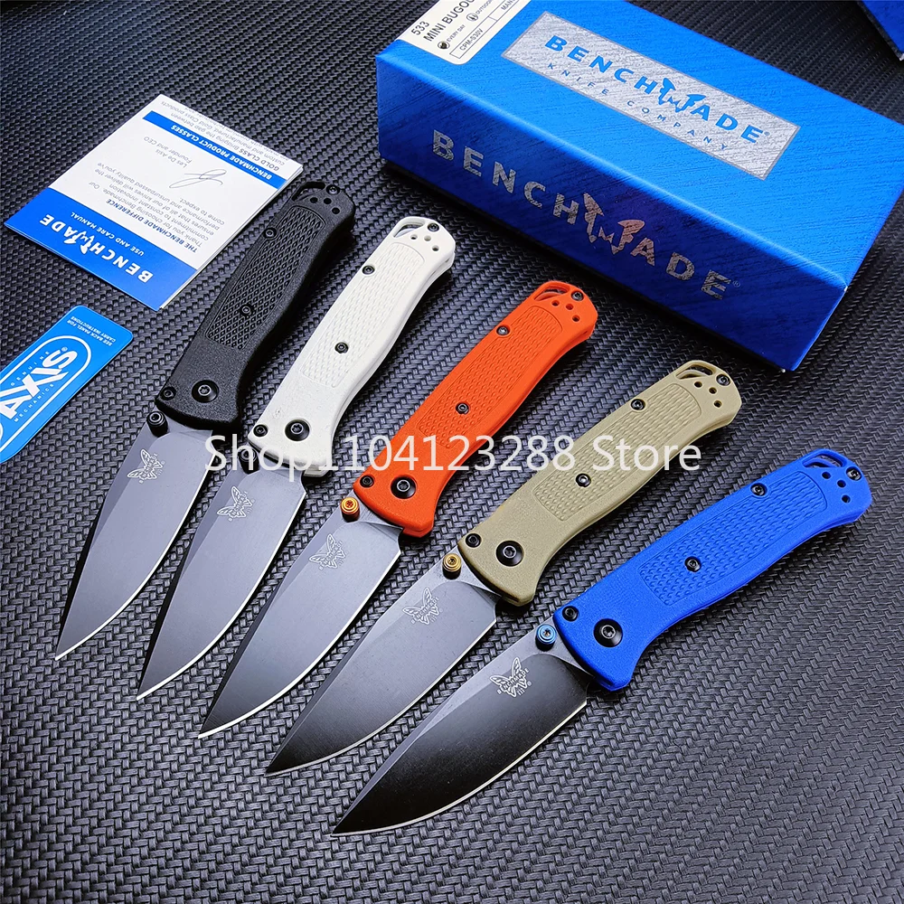 533 Mini Outdoor Manual Flipper Blade Knife Stainless Steel Hunting Survival Folding Pocket Knife Utility EDC Camping Tools