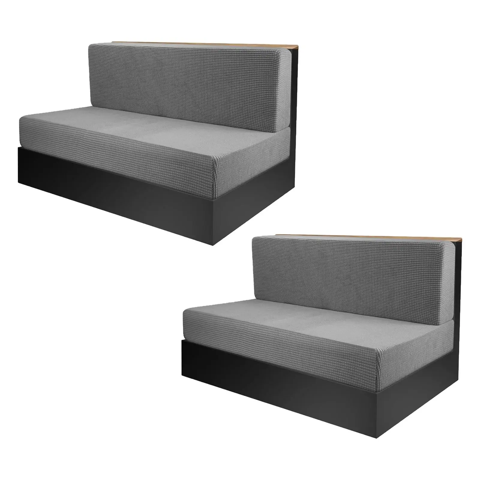 

4Pcs Camper Cushion Covers Furniture Protector Comfort Elastic Easy Fitted Bench Covers RV Seat Covers for Trailers