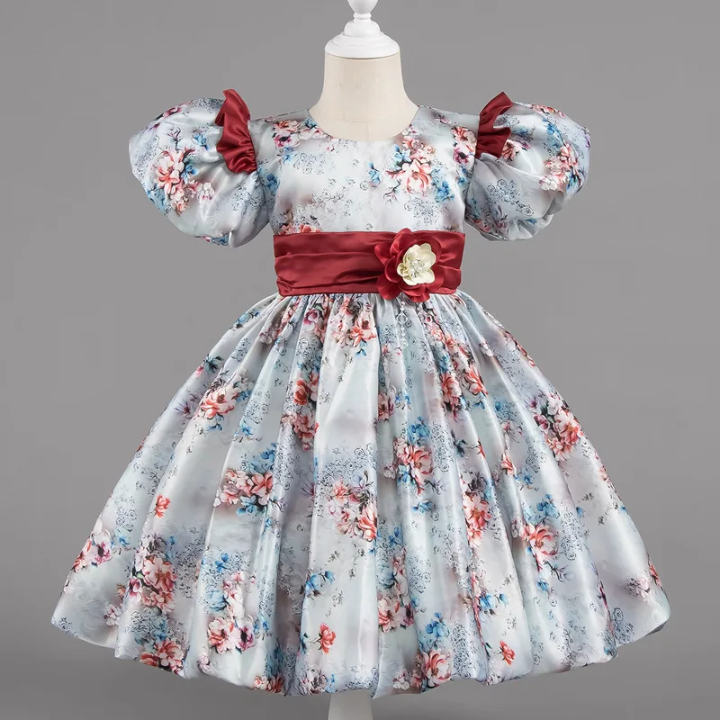 Girl Print Dress Children Holiday Dresses for Girls Kids' Casual Clothes 3 to 10 Years