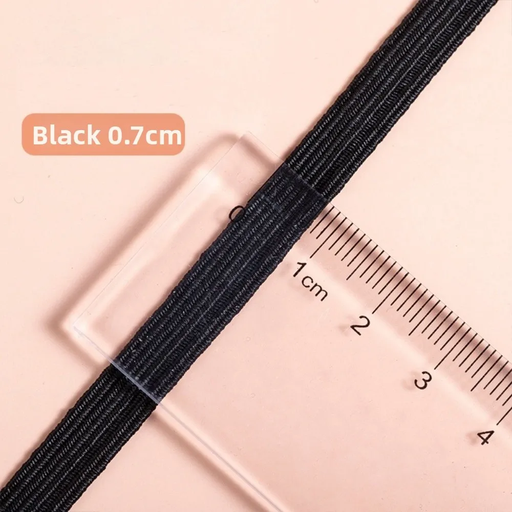 10Yards 10 Yards Length Flat Elastic Band 3/5/7/9mm Width Black White Color Stretch Rubber Band Thin Design High Stretch