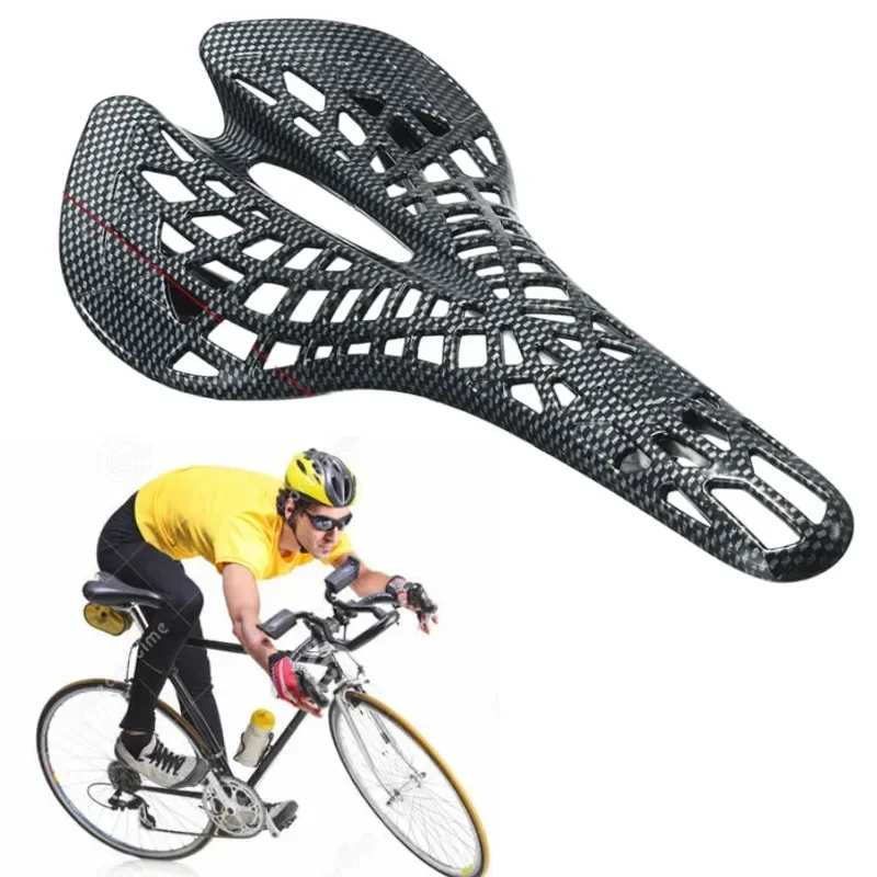 

Карбоновое седло для велосипеда с 3D-печатью, сверхлегкое шоссеное MTB гоночное седло, подушка для велосипеда, аксессуары для велосипедного сиденья