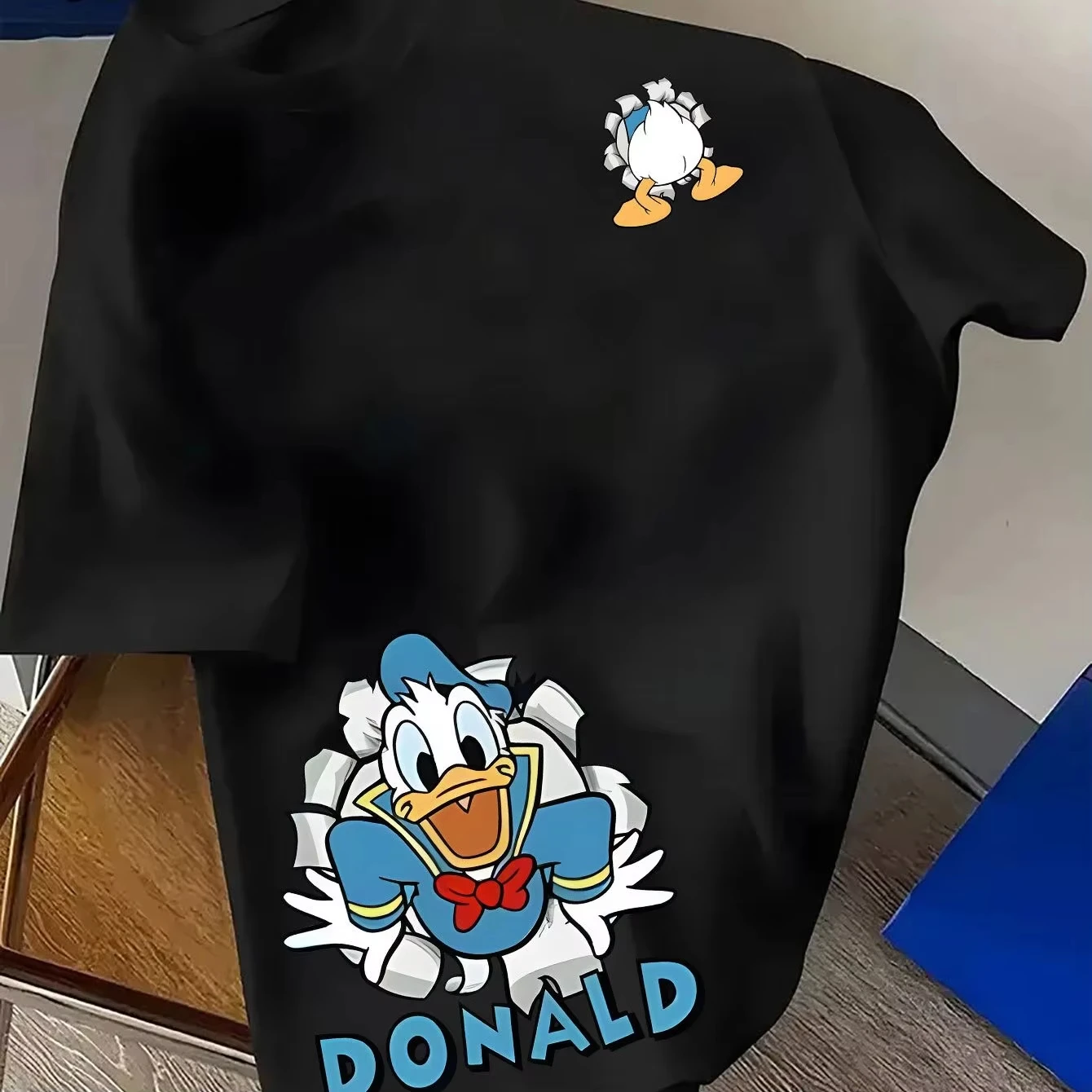 

Summer Disney Donald Duck Pattern Men's T-Shirt Daily Leisureand Theme Activities Wear Unisex Cotton Short Sleeve Oversized