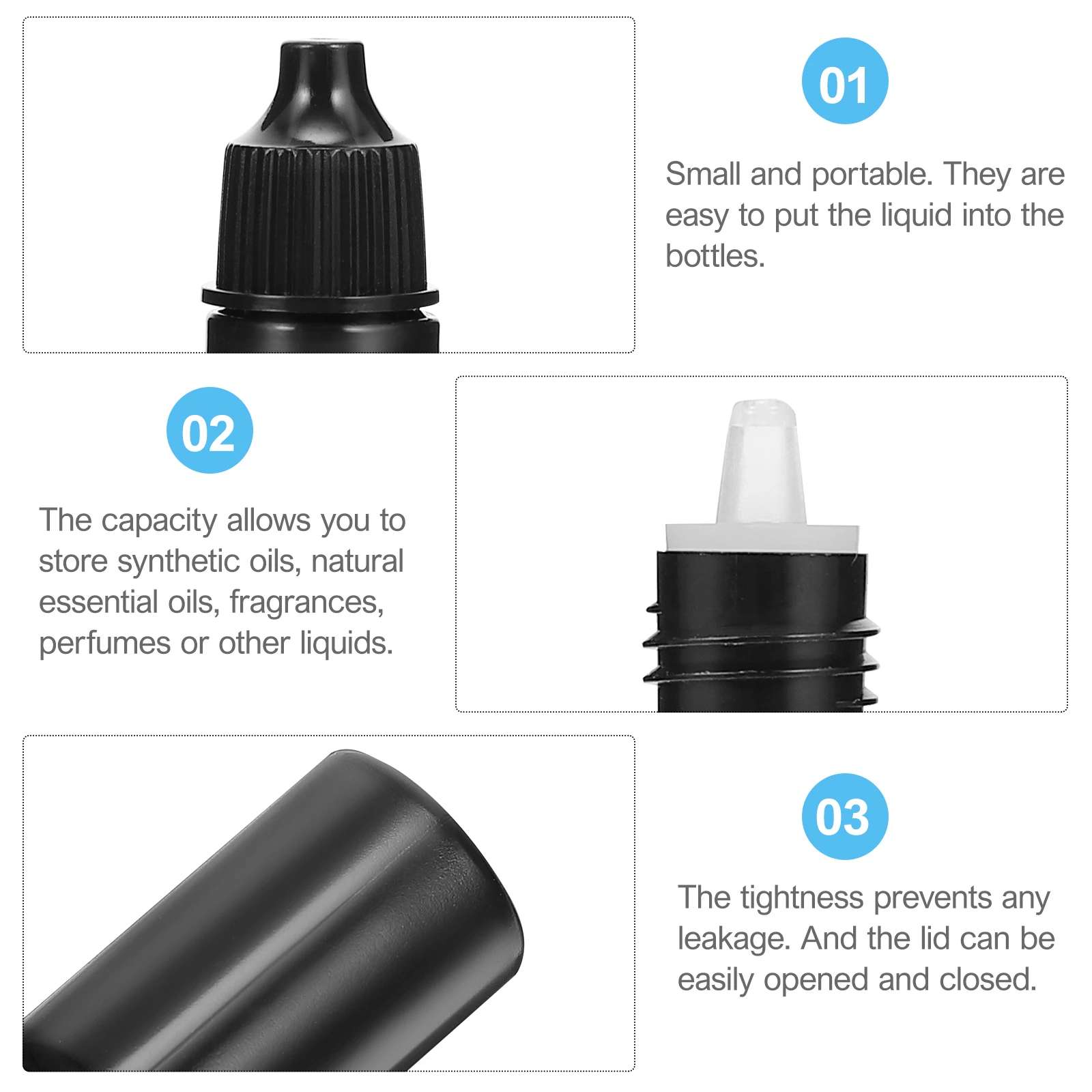 

50 Pcs Drop Bottle Dropper Bottles Essential Oil Travel Toiletries Oils Droppers for