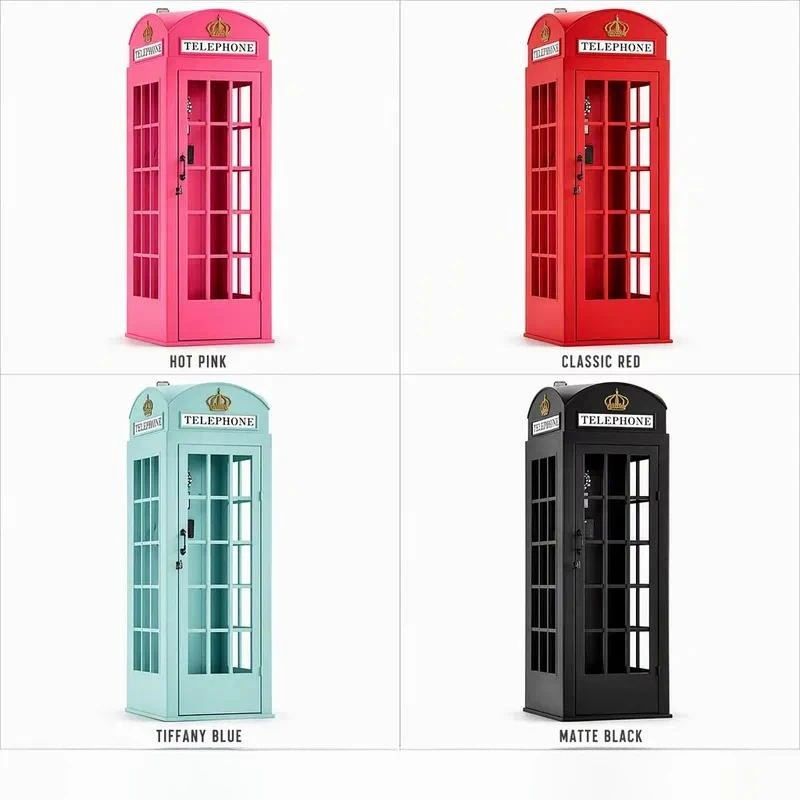 White Phone Booth with Audio Guestbook for London Wedding Decoration