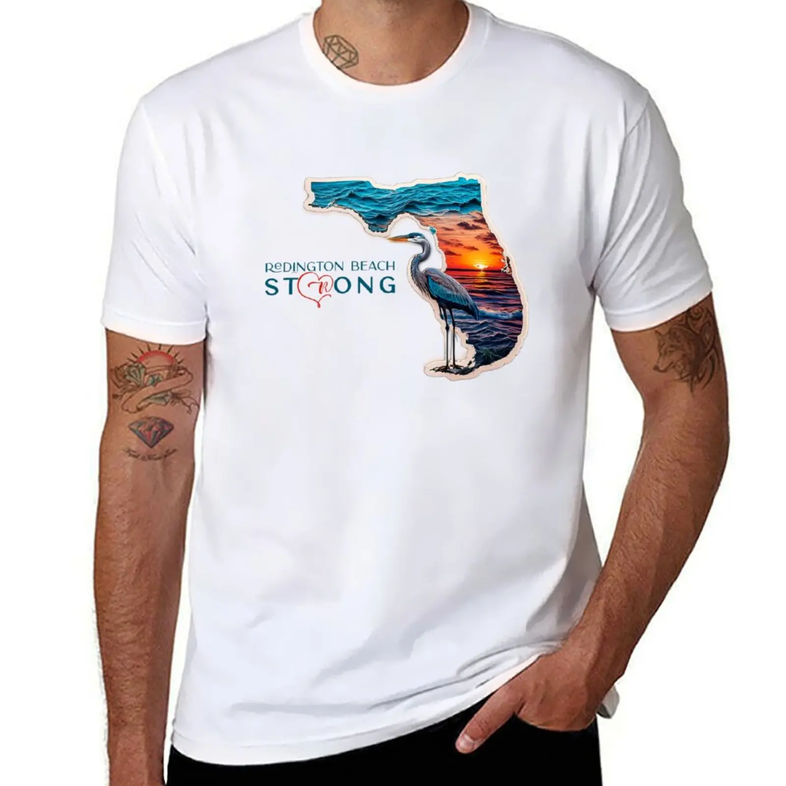 Redington Beach Florida Strong Sticker Artwork Tshirt T-Shirt t shirts for man pack cotton T-Shirt