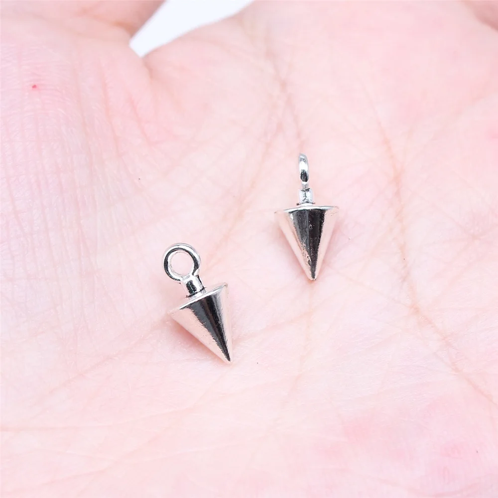 Punk Spike Cone Taper Spindle Charm Pendant For Wind Chime Dangle Earring Handmade Craft