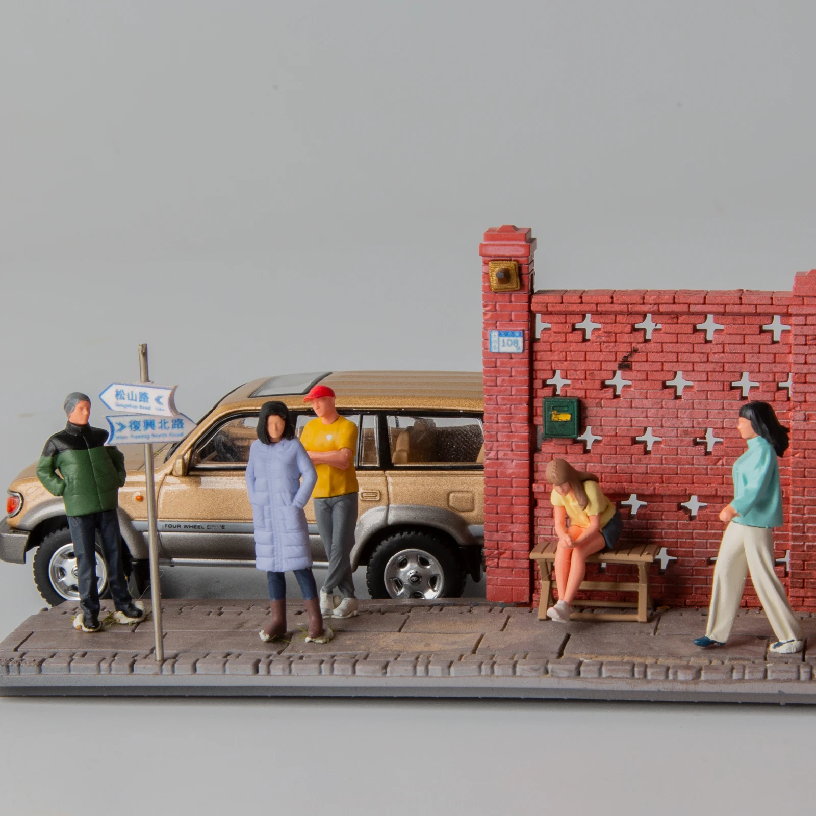1/64 Scale Resin Miniature Figures Set,  Realistic People Models for Diorama, Creative Photography Props, Display AFA AOMAME