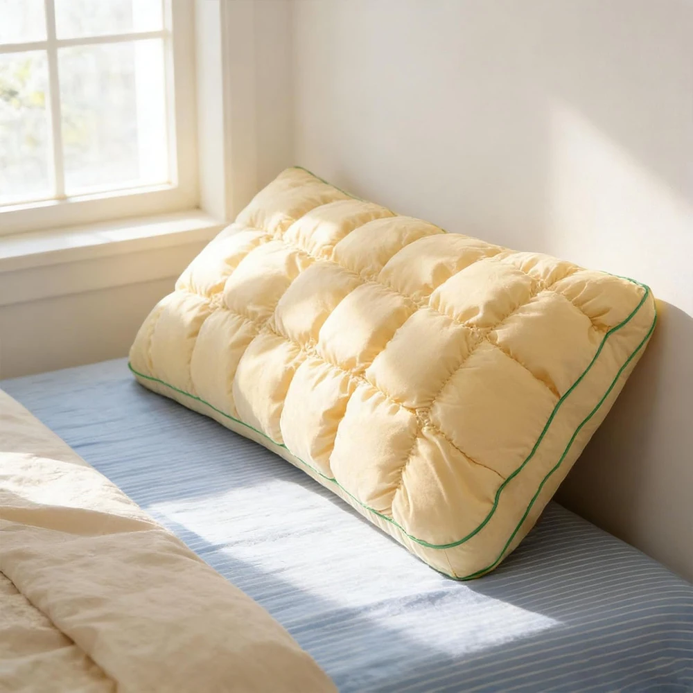 Fluffy Bouncy Bed Cushion with Breathable Cover, Soothing Plush Feel for Warm Sleepers, Dorm Accessory & Functional Home Decor