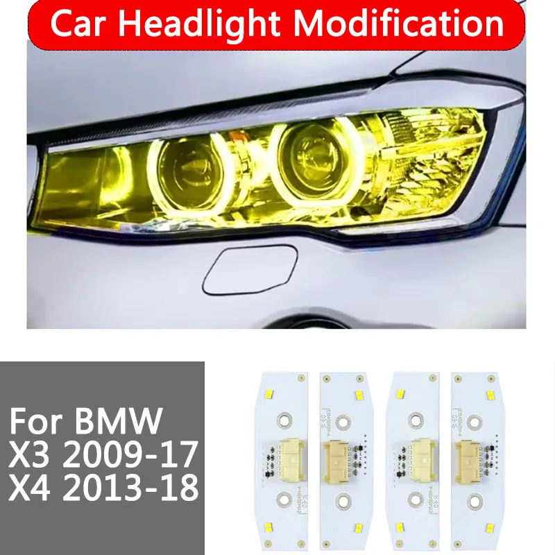

For 2013-2017 BMW X3 F25 F26 X4 2016 Yellow DRL Angel Eye LED daytime running ligh F45 Headlights DRL board module 1308310415