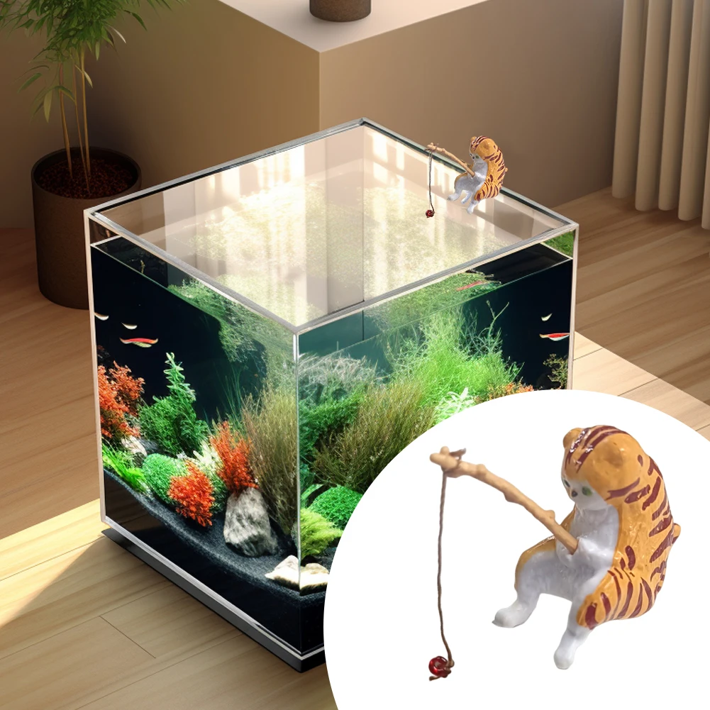 Statue de chat de dessin animé - Fish In Aquarium Picture avis et prix