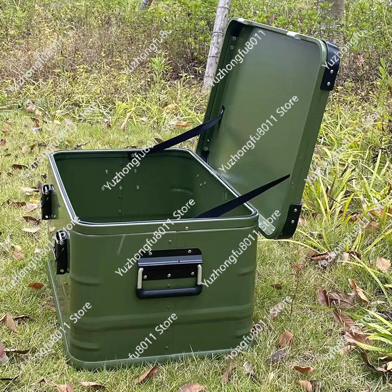 Aluminium Storage Trunk Large Capacity Portable Car & Outdoor Camping Gear Organizer for Road Trip RV