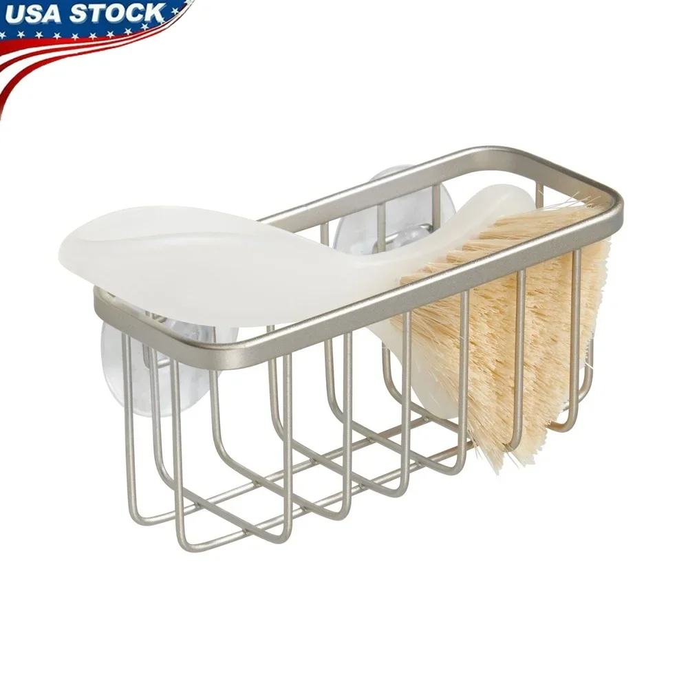 

Присоска для раковины, металлическая пластиковая корзина, губка, скруббер, сливная пробка, чистящие средства, прочные присоски, кухонный органайзер