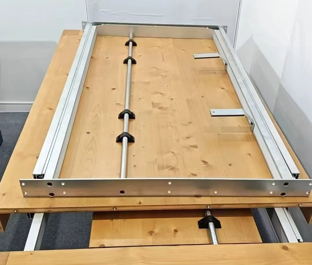150KGS Load Bearing Aluminium Table Rail System, Smooth Sliding Guide Track for Extendable Dining Table