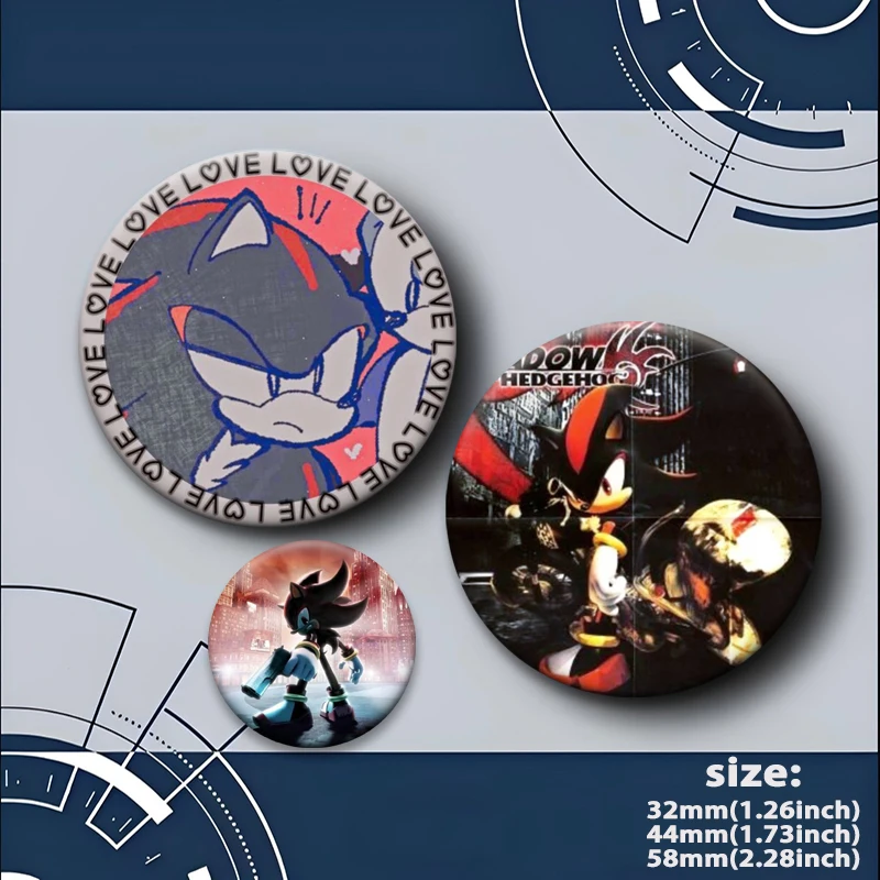 الظل القنفذ أنيمي دبابيس مضحك لطيف الكرتون شارة دبابيس اليدوية الرائعة لحقيبة الظهر الديكور الهدايا الملحقات