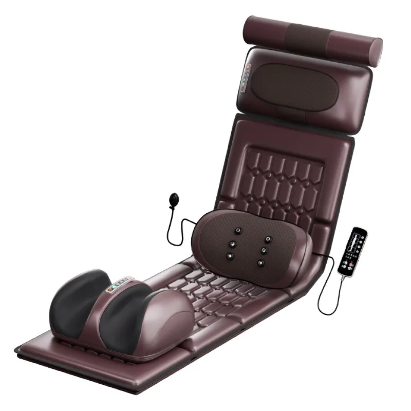 Full body multi-functional kneading heating shoulder neck waist back massage mattress, waist airbag chair physiotherapy