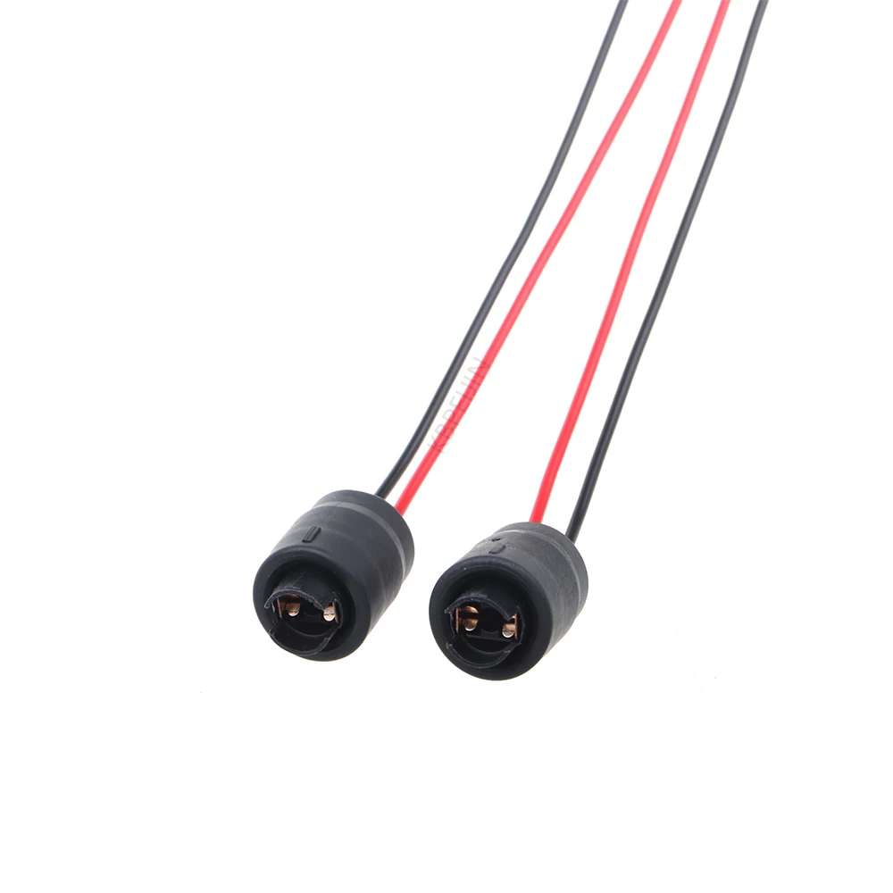 T10 Bulb Holder with Wires For VW Scirocco Jetta Bora Audi A4 A6 A8 Porsche Side Clearance Lights Socket Connector Wiring 2 PC