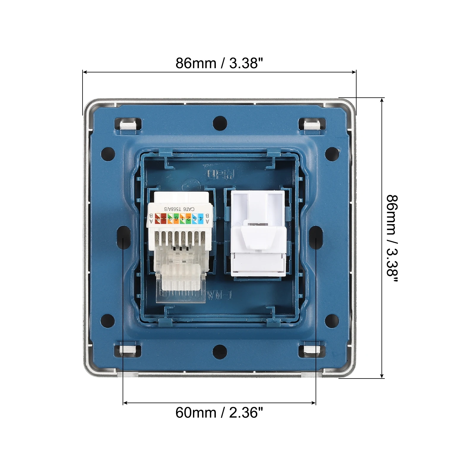 UXCELL 2Set RJ45 CAT6 Socket Telephone Wall Plate CAT6 Networking And Telephone Socket Panel for Home Office