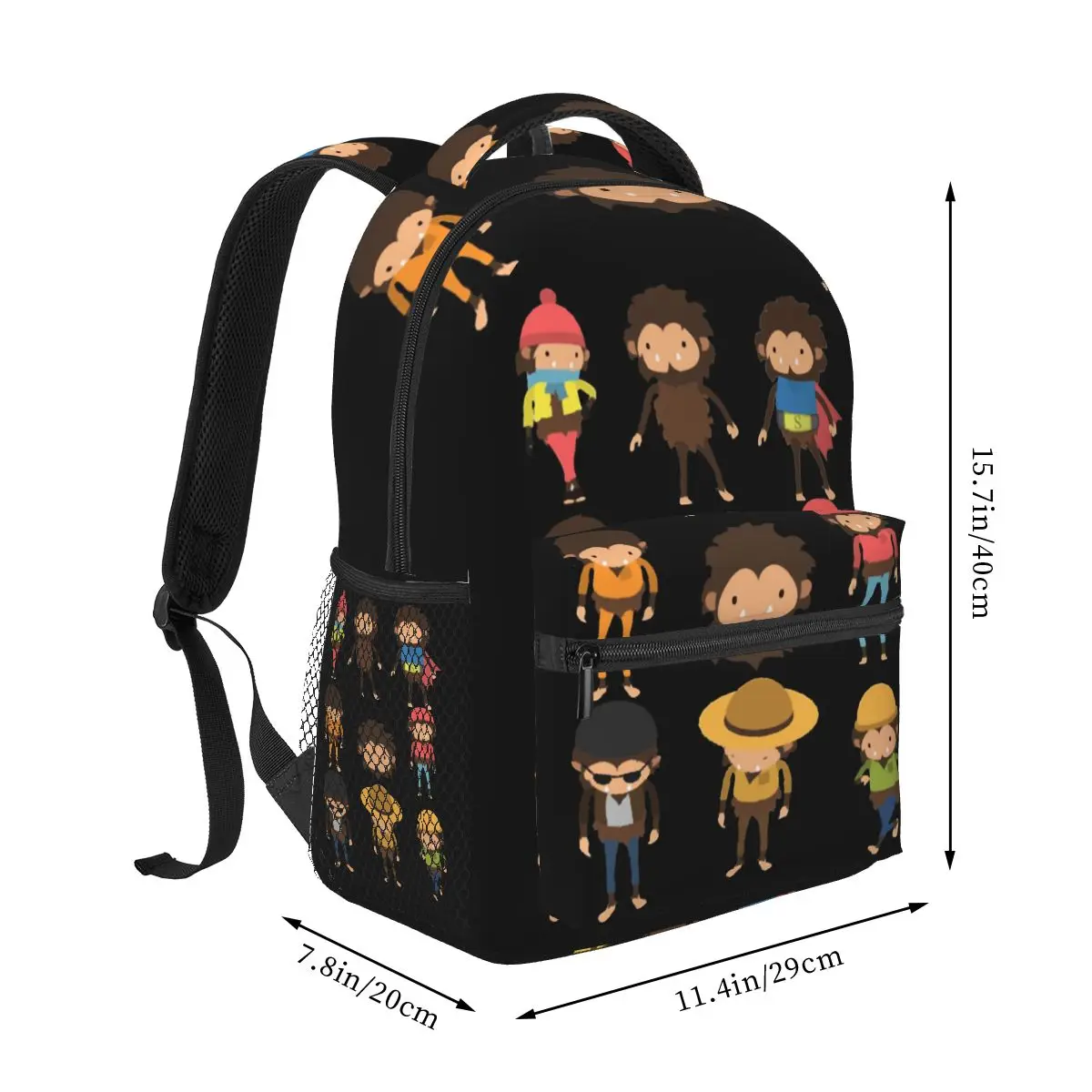 Sneaky Sasquatch Poster Student Backpack School Bag Hiking Travel Daypack for Men Women Fashion Bookbag Shoulder Bags