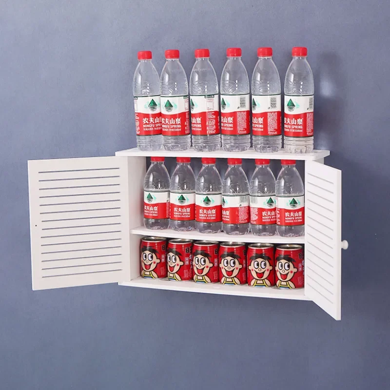 New Free Shipping Wireless Wifi Router Shelf Punch-free Storage Box Cable Power Plus Wire Bracket Wall Hanging Plug Board