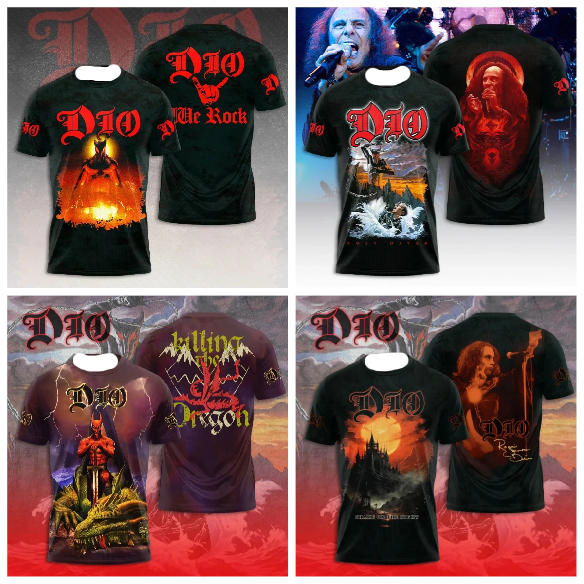 موضة جديدة الصيف المعادن روك باند ديو ثلاثية الأبعاد مطبوعة الرجال عادية تي شيرتات رائع الموسيقى أصدقاء الهيب هوب مضحك للجنسين قصيرة الأكمام #1