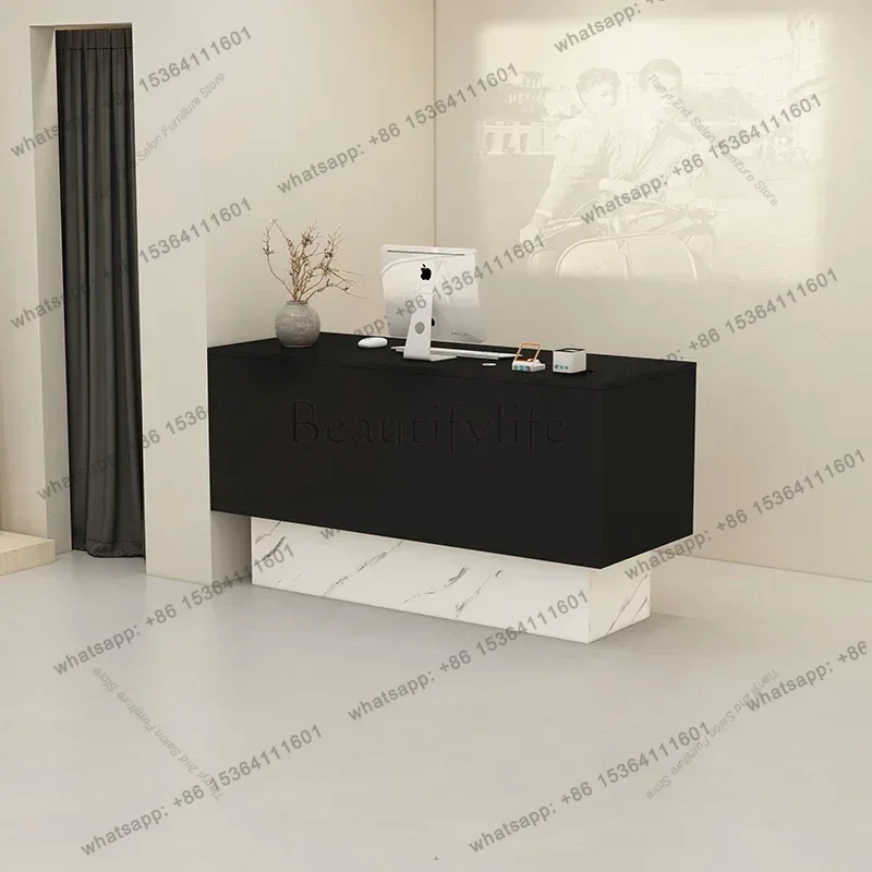 Factory Direct Sales Italian Minimalism Reception Desks Modern Simple Design Vestibule Outfit Shop Commercial Furniture Sportell