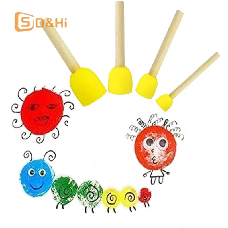 20/30Pcs Round Sponge Brushes For Painting (4 Sizes), Paint Sponges For Acrylic Painting, Stencil Painting Tools For Kids