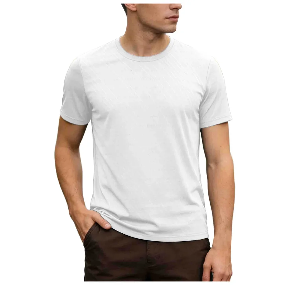 Men's Quick Dry Short Sleeve Sports T Shirt Summer Ice Silk T-Shirts Male Gym Running Workout Tops