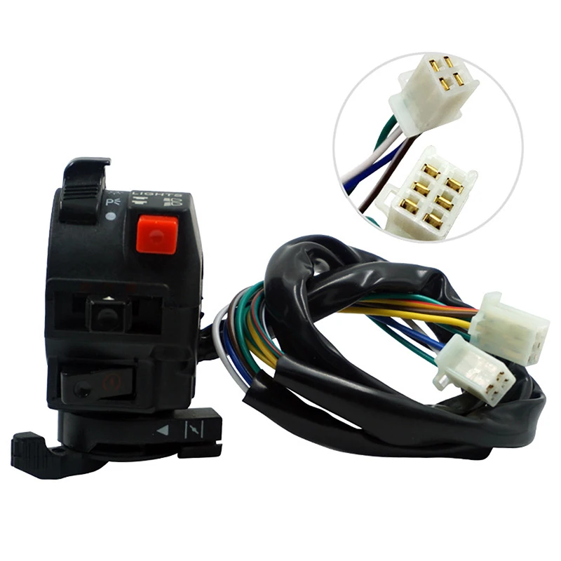 Upgrade 1PC Motorcycle DIY Accessories Electric Start Switch Turn Signals Indicator Switch Far Near Light Button For ATV 200 250