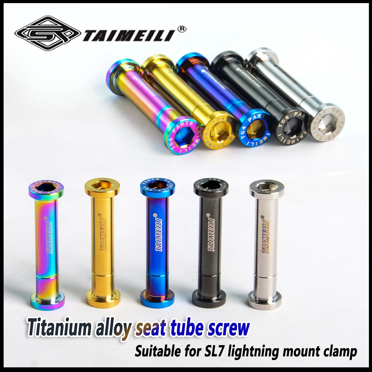TAIMEILI GR5 titanium alloy SL7 lightweight mount clamp screw   mountain road bicycle modification replacement repair