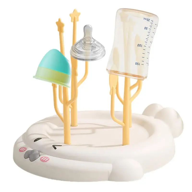 

Сушилка для бутылок с молоком, компактная вертикальная подставка для сушки бутылок, с вогнутой большой нижней пластиной