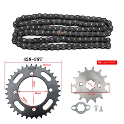 428 Chain Kit Five Star Chain Disc Rear Sprocket + 428 Chain 110 Link + 14 Tooth for 125CC 150CC 250CC Pit Trail Qua