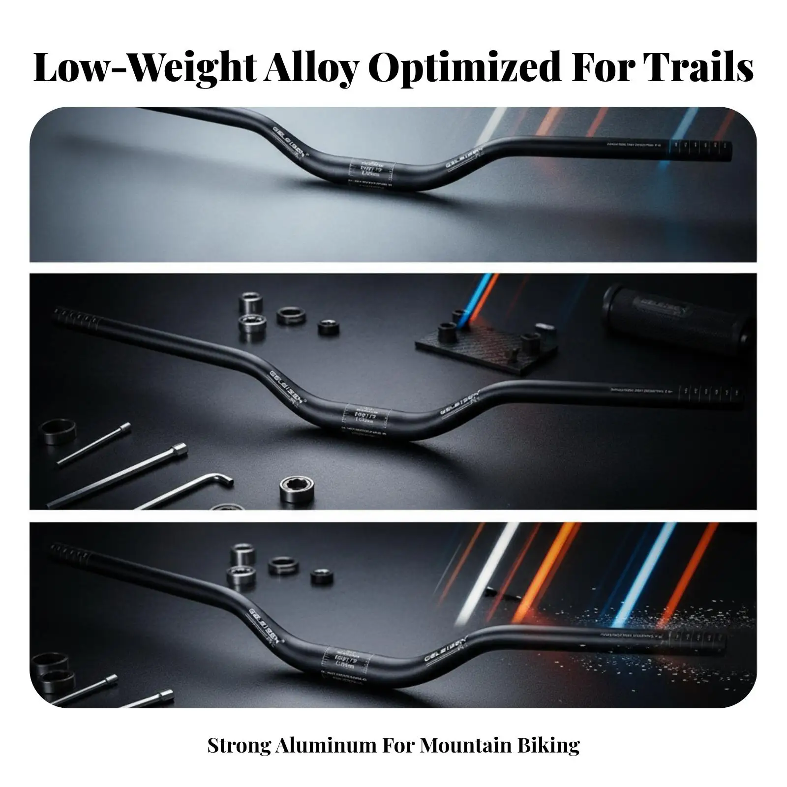 Mountain Bike Handlebar 780mm 31.8mm Aluminum Alloy 6061 Riser Bar MTB Handlebars for Trail Riding Control