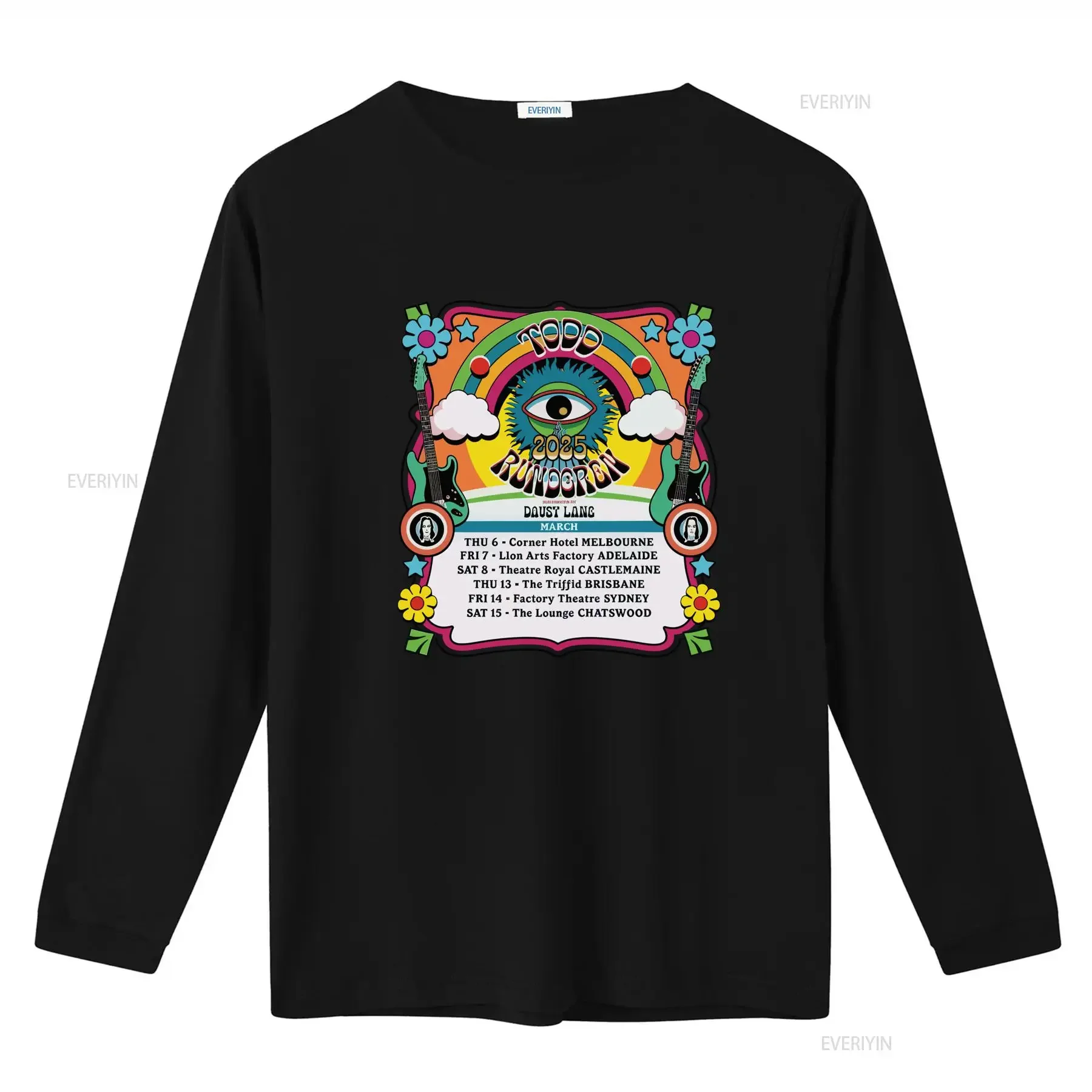 Todd Rundgren Tour 2025 March T Shirt Full Size S 5XL Rock Concert  vintage Washed Soft Comfortable Casual Unisex homme