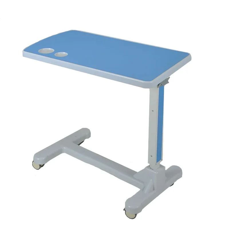 Hospital Patient Medical Adjustable Overbed Table Folding Moveable Overbed Eating