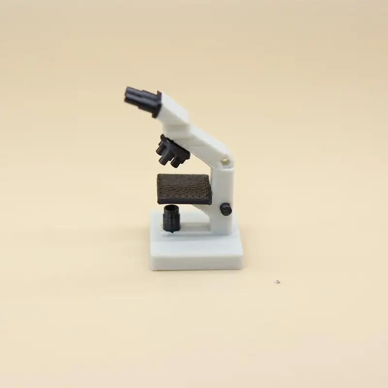 (.) Mini Microscope Model With Realistic Design Perfect For Dollhouse Decor Sand Table Building Photo Props view 6