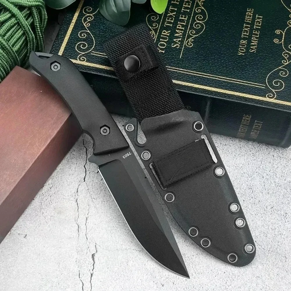 New Model  Hiking High-strength Multi-functional Straight Knife 9Cr13Mov Blade Nylon Fiber Handle Outdoor Mountaineering Knife