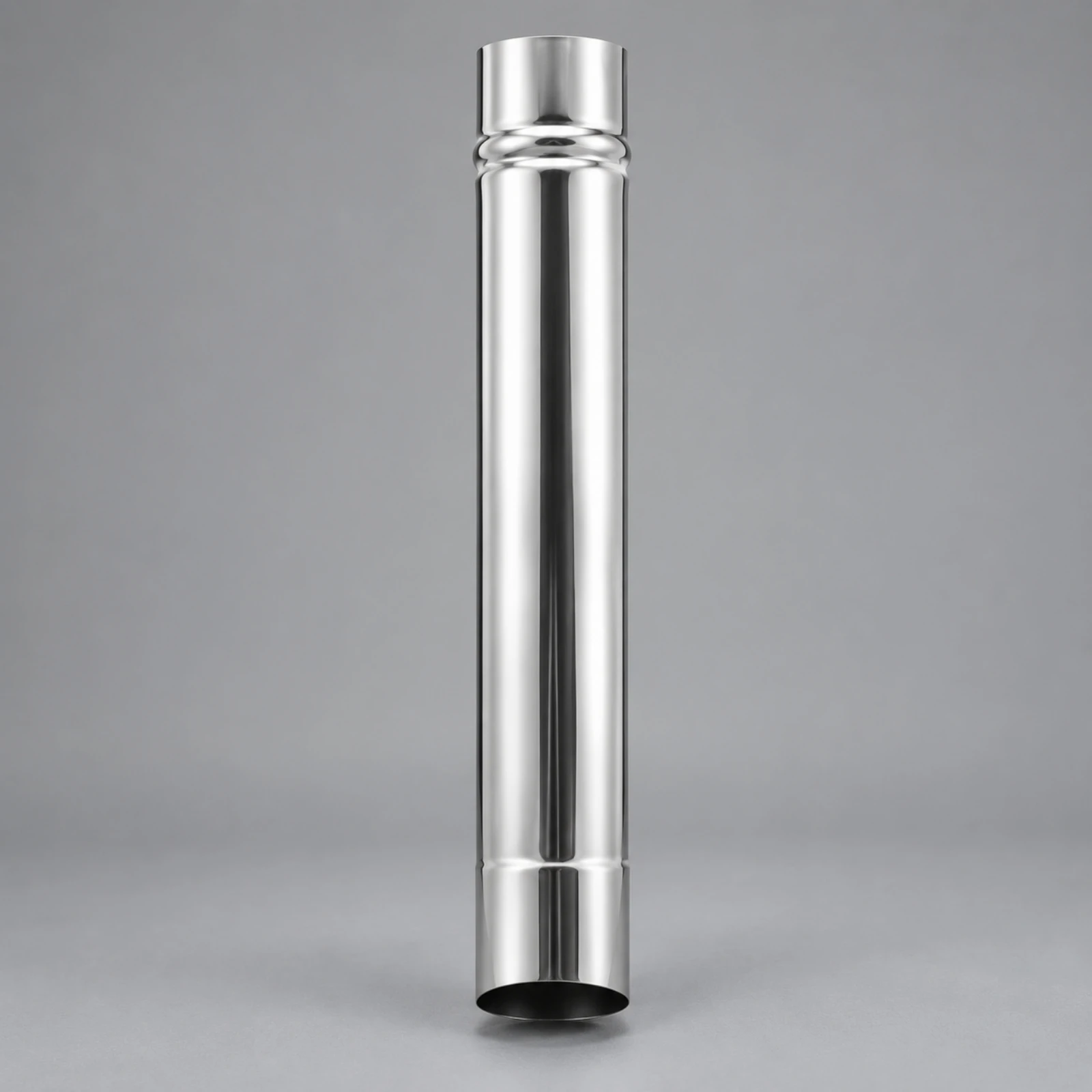 Stainless Steel Cooktop Flue Pipe Long Lasting Cylindrical Flue Pipe with Stepped Connecting Ends Tight Connection Air Leak