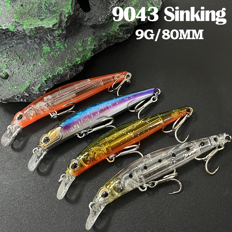 

9g 80mm Sinking Minnow Japan Fishing Lure Isca Artificial for Pike Trout Swimbait Casting Super Magnet Wobblers Hard Bait Tackle