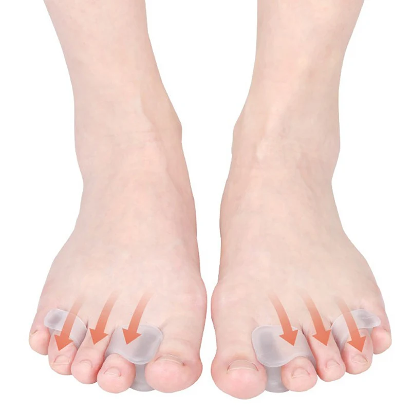 1 par polegar valgus toe separador pé dedos protetor corrector pedicure ferramenta de cuidados