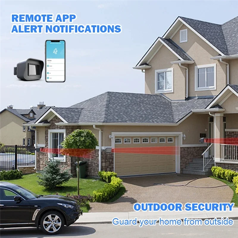 BTLIFE-Detector de Sensor de movimiento Wifi resistente a la intemperie para exteriores, seguridad inteligente para el hogar, Control remoto por aplicación para notificaciones Alexa