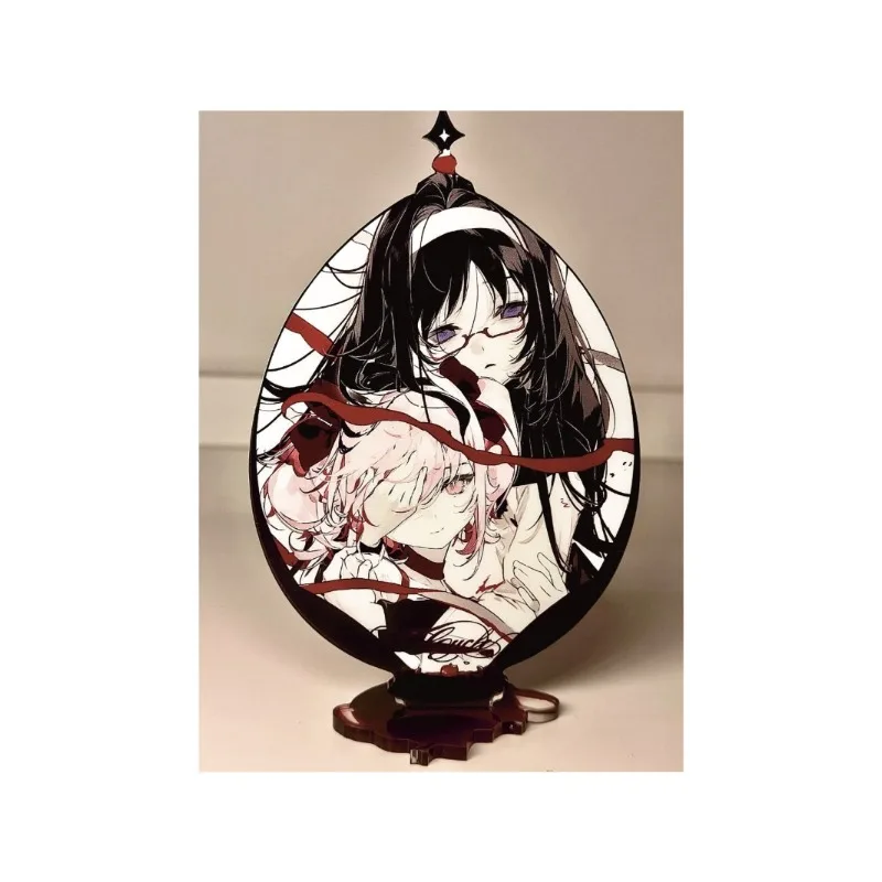 Madoka magica anime periféricos castiçal estilo homura akemi sexy menina acrílico suporte madoka kaname placa de pé brinquedos presentes