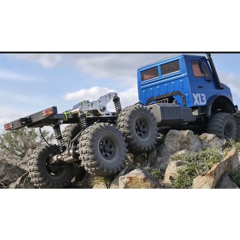 Long Arm Big Travel Stainless Steel Walking Beam Suspension Upgrade for CROSSRC EMO XL3 1/8 Scale RC Crawler, Drilled Install