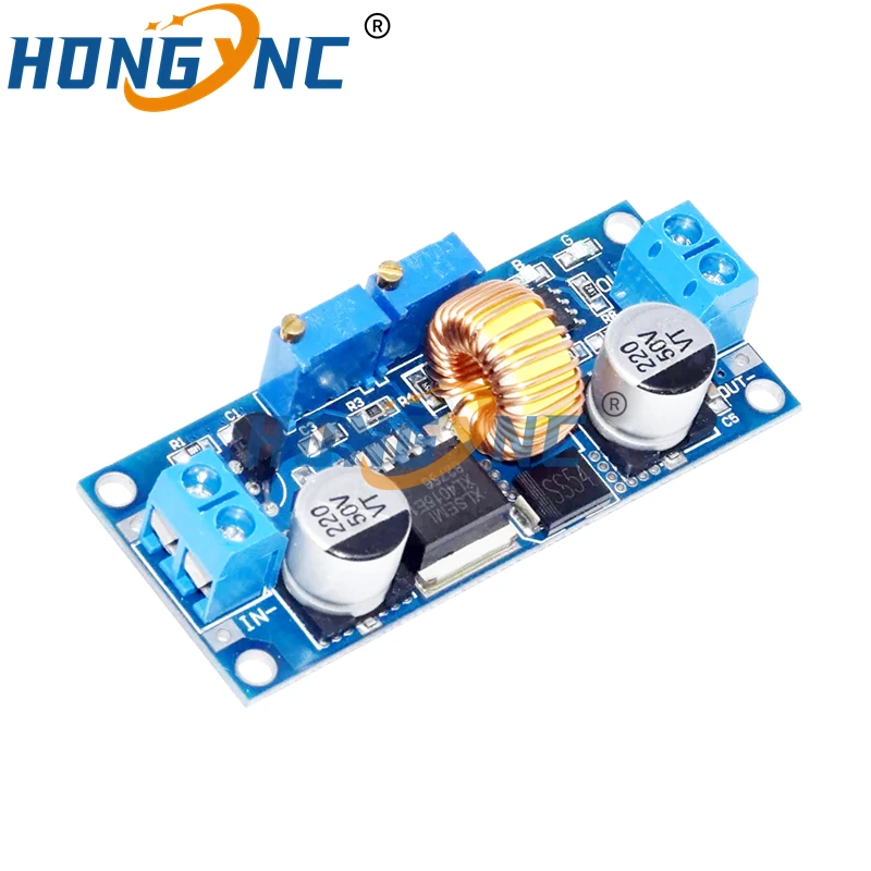 CC/CV 5A Lithium Charger Board XL4015 Adjustable 6-38V To 1.25-36V DC Step Down Power Supply Buck Module