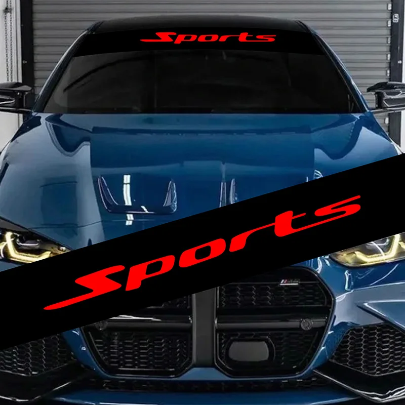 Car Front Windshield Stickers Fashion Sport PVC Vinyl Decals Decoration Exterior Modified Accessories