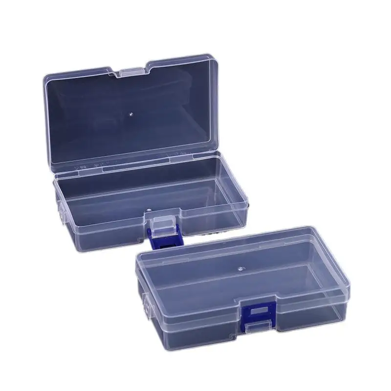 Clear Square Plastic Storage Box Stackable Lid Design Organizer for Jewelry Beads Fishing Gear Art Supplies Craft Studio Use