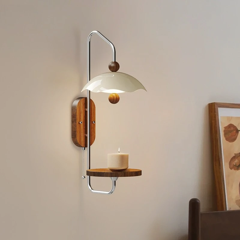 French Vintage Placeable Wall Lamp Atmoshere Bedroom Bedside Living Room Background Hallway Creative Design LED Lighting Fixture